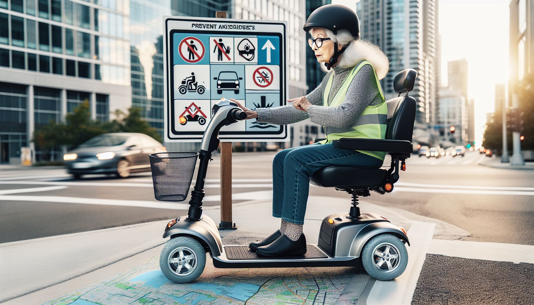Scootmobiel op straat