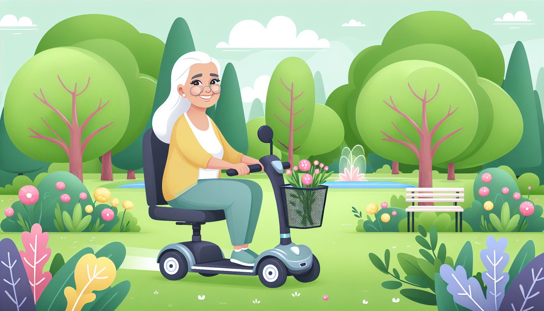 Scootmobiel in gebruik